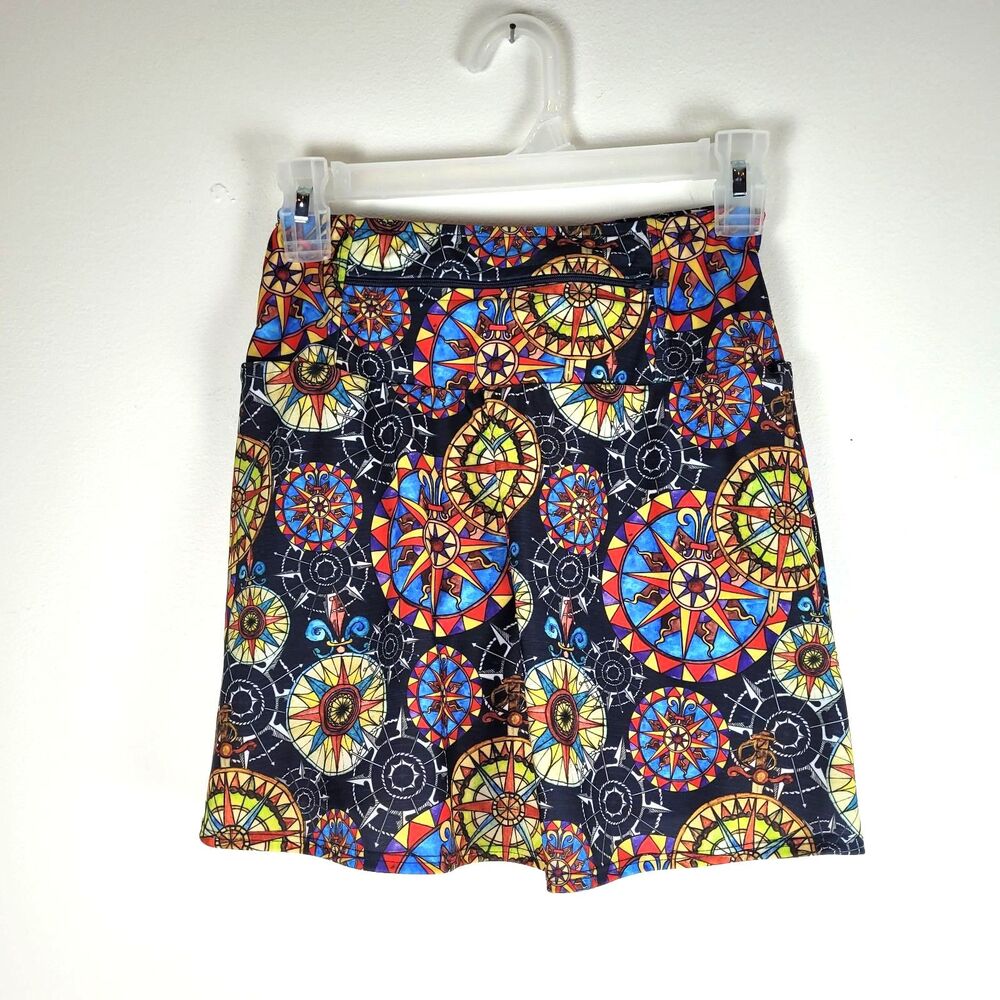 Sparkly Skirts Black Red Multi Colors Skort XS running pickleball tennis gorp